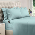 DREAMCARE King Size Sheets Set – 6 pcs Cooling Bed Sheets – up to 15” Deep Pocket King Sheet Set – 2500 Supreme Collection – Extra Soft 100% Brushed Microfiber Hotel Luxury with Side Pocket – Spa Blue