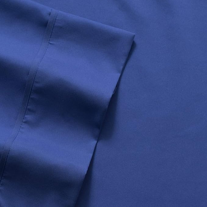 Sweet Home Collection 6 Piece 1500 Supreme Collection Brushed Microfiber Deep Pocket Sheet Set-2 Extra Pillow Cases, Great Value, Split King, Royal Blue