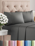 Twin 4 Piece Sheet Set - Comfy Breathable & Cooling - Ultra Soft Hotel Luxury Bedding Set w/ 8-16 Inch Deep Pockets - 1 Flat & 1 Fitted Sheet & 2 Pillowcases - Wrinkle Free and Easy Care - Charcoal