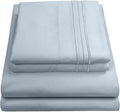 Queen Size Bed Sheets - Breathable Luxury Sheets with Full Elastic & Secure Corner Straps Built In - 1800 Supreme Collection Extra Soft Deep Pocket Bedding Set, Sheet Set, Queen, Misty Blue