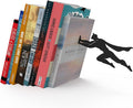 Artori Design Book Ends to Hold Books Heavy Duty - Hidden Metal Bookends for Shelves Desk or countertop - Bookend Book Holder for Home Decorative - Gift for Book Lovers and Home Décor (Book&Hero)