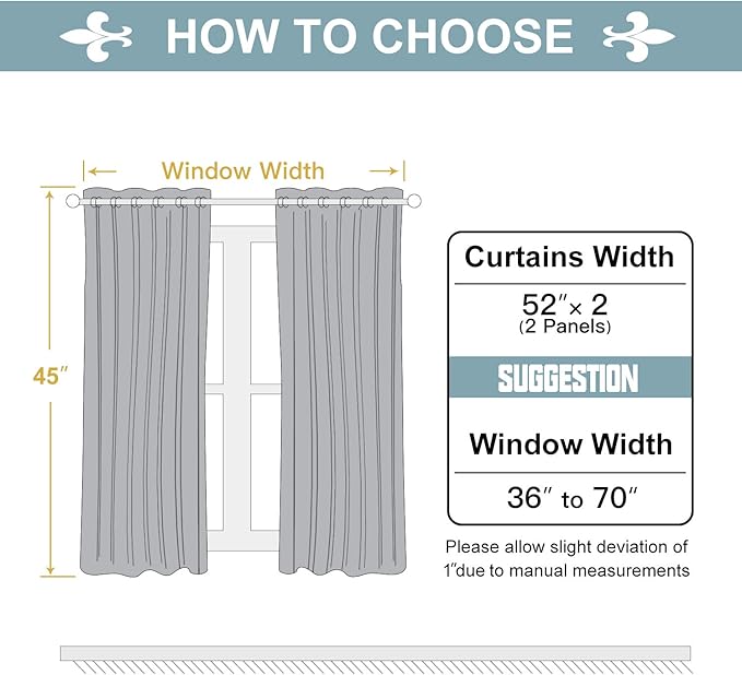 ChrisDowa 100% Blackout Curtains for Bedroom with Black Liner, 2 Thick Layers Total Blackout Thermal Insulated Grommet Window Curtains 2 Panels Set (Burgundy, 52 x 45 Inch)