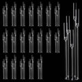 20pcs 5 Arm Candelabra Acrylic Floor Candelabra for Wedding,45.7inch Tall Clear Candle Holders for Ceremony Birthday Party Home Decoration Fit 0.8 LED Candles