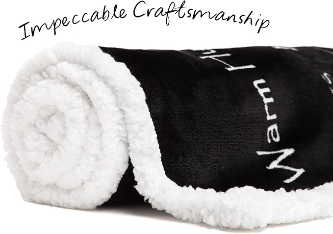 Chanasya Premium Sympathy Warm Hugs Gift Throw Blanket - Healing Gift Cancer Chemo Survivor Get Well Caring Gifts - Comfort Gift Blanket for Love Support Strength - Women Men Friend Grandpa - Black