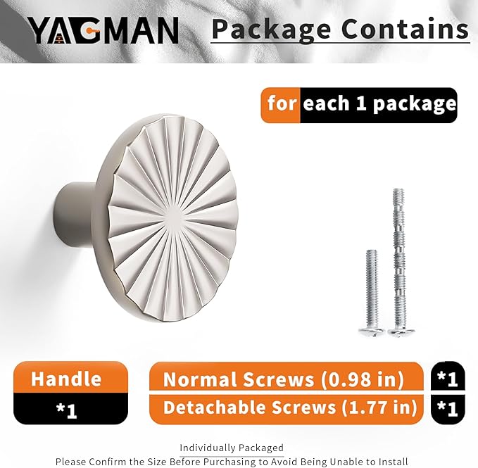 2 Pack Kitchen Cabinet Knobs Round Sunflower Dresser Knob Modern Drawer Hardware Cupboard Handles Furniture Knob for Bathroom Single Hole Knobs for Wardrobe Nickel TYH-BN-K2