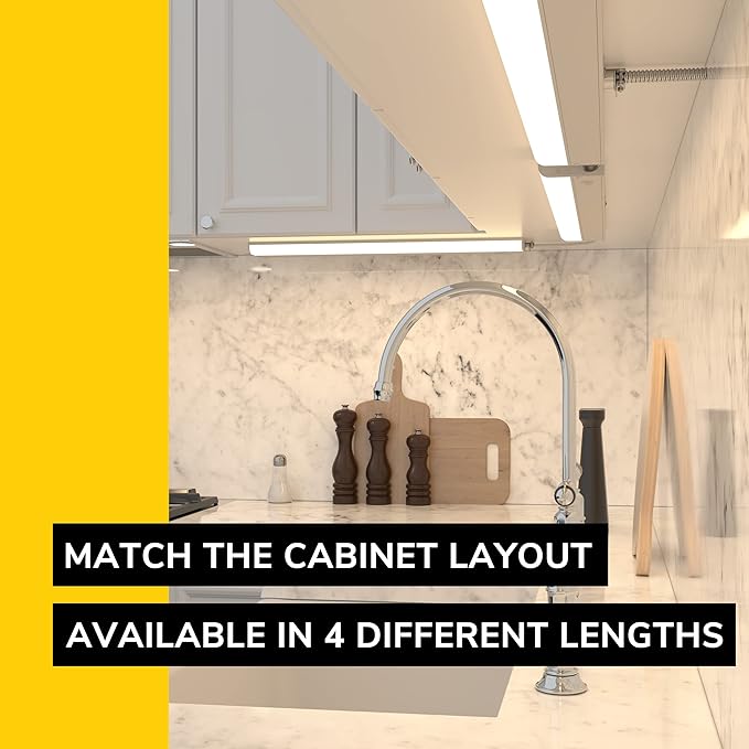 GETINLIGHT 30-inch Hardwired Only LED Under Cabinet Lighting, Soft White(3000K), Dimmable, Matte White Finished, ETL Listed, IN-0201-14-WH