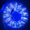 33ft LED Rope Lights, 110V 2 Wire Connectable Blue Rope Lights Outdoor, 240 LED Waterproof Blue Rope Christmas Lights for Deck, Patio, Pool, Camping, Halloween Decorations