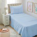 Mejoroom Twin XL Size Sheet Set - Soft Microfiber Bed Sheets,Deep Pocket Fitted Sheet, Soft, Breathable, Wrinkle & Fade Resistant - 3 Piece (Light Blue)
