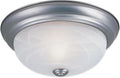 Designers Fountain 13 in 3-Light Flush Mount Ceiling Light, Pewter with Alabaster Glass Shade, 1257M-PW-AL
