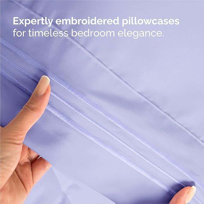 Split King Size 5 Piece Sheet Set - Comfy Breathable & Cooling Bed Sheets Set - Hotel Luxury Bedding for Women, Men, Kids, Teens, Boys & Girls - Deep Pockets, Soft, Wrinkle Free - Oeko-Tex - Lavender