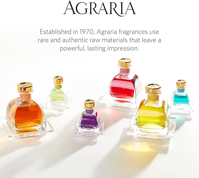 AGRARIA PetiteEssence Flower and Reed Diffuser Set, Handcrafted Sola Flower Botanical Home Fragrance, Scented Oil Diffuser Gift Set for All Occasions