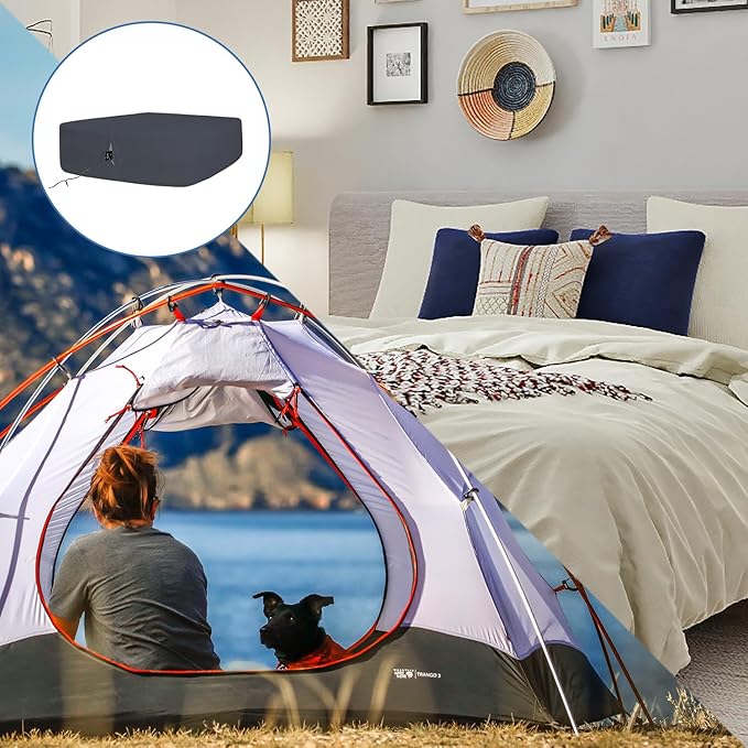 Bedecor Air Bed Sheets for Mattress Cover Removable Bed and Elastic Band Super Soft and Breathable & Deep up to 21" Black Queen