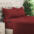DREAMCARE King Size Sheets Set – 4 pcs Cooling Sheets – up to 21” Deep Pocket King Sheet Set – Hotel Luxury Sheets & Pillowcases – Superior Softness 100% Fine Microfiber with Side Pocket – Burgundy