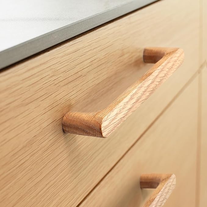 Walnut Round 5 in 6 pcs Wooden Drawer Pulls Handle pulls for cabinets Kitchen Cabinet Drawer pulls Cabinet Door