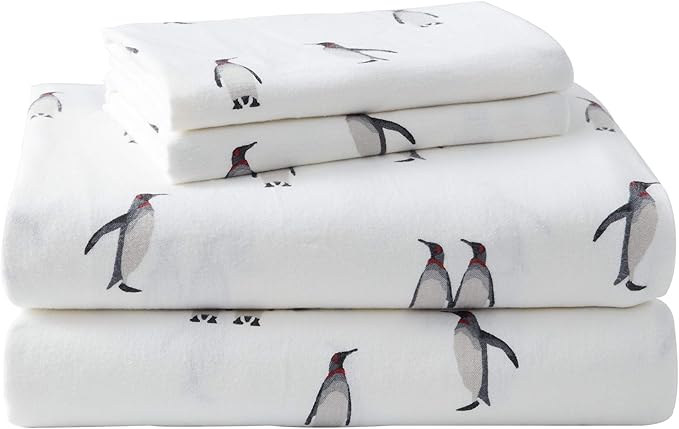 Eddie Bauer - Full Sheets, Cotton Flannel Bedding Set, Brushed For Extra Softness, Cozy Home Decor (Rookeries, Full)