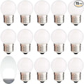 15 Pack Frosted LED Replacement Bulbs, Low Wattage Led Bulb,1.5W Equivalent 15 Watt, E26 Standard Base, 6000K White, Small Globe Light Bulb for Outdoor Patio String Lights Ceiling Fan