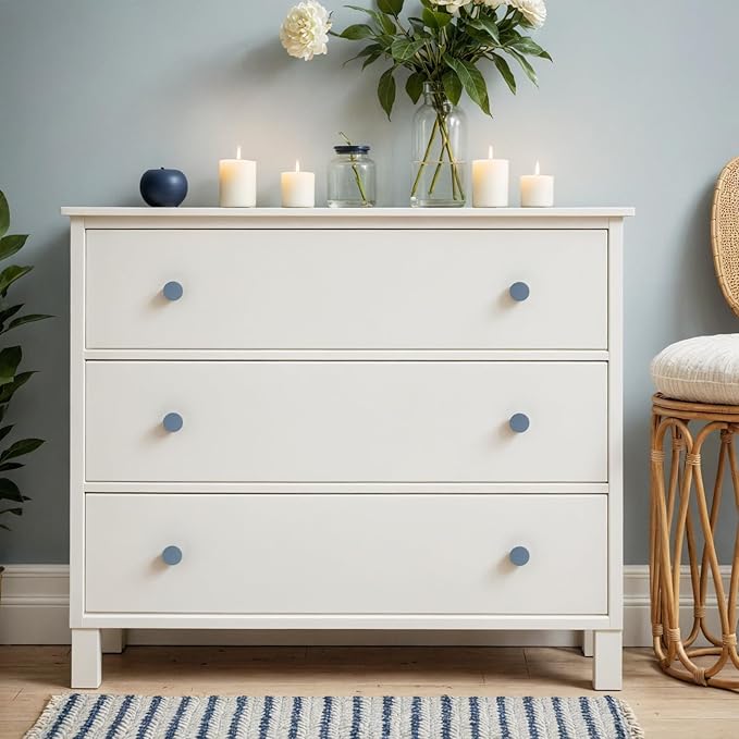 Ravinte 1 Pack Cabinet Knobs Light Blue Kitchen Cabinet Knobs Round Dresser Drawer Pulls Closet Door Pulls 1-1/5 Inch