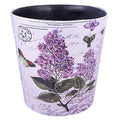10L/2.64 Gallon Trash Can Waterproof PU Leather Flowers Pattern Wastebasket Paper Basket Dustbin Garbage Bin - (Type 7)