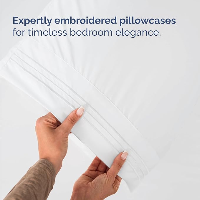 Twin Size 3 Piece Sheet Set - Comfy Breathable & Cooling Bed Sheets Set - Hotel Luxury Bedding for Women, Men, Kids, Teens, Boys & Girls - Deep Pockets, Ultra-Soft and Wrinkle Free - Oeko-Tex - White