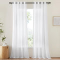 NICETOWN White Sheer 102 inch Curtains for Living Room, Grommet Elegant and Airy Window Treatments Translucent Lightweight Drapes for Living Room/Bedroom,2 Panels, W54 x L102