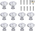 10 Pcs White Clear Crystal Glass Cabinet Knobs 30mm Diamond Shape Drawer Kitchen Cabinets Dresser Cupboard Wardrobe Pulls Handles
