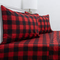 Twin XL Sheets - Breathable Luxury Sheets with Full Elastic & Secure Corner Straps Built In - 1800 Supreme Collection Extra Soft Deep Pocket Bedding Set, Sheet Set, Twin XL, Buffalo Check Burgundy