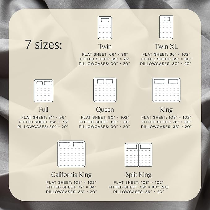 LuxClub 4 PC Queen Size Sheet Set Bed Sheets, Breathable Luxury Deep Pockets 16" Wrinkle Free Cooling Sheets Machine Washable Hotel Bedding (Queen, Striped Light Grey)