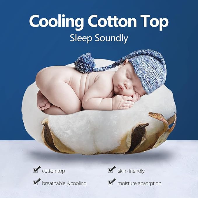 COONP Twin Mattress Topper, Extra Thick Pillowtop, Cooling Plush Mattress Pad Cover Cotton Top Bed Topper Protector with 8-21 Inch Deep Pocket