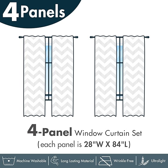 Ambesonne Paisley Window Curtains Pack of 2, Delicate Bohemian Leafy Motives on Stripes in Neutral Muted Colors, Lightweight Set with Rod Pocket, 4 Panels of - 28" x 84", Warm Taupe Ivory and Sepia