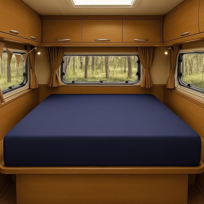Foamma 4” x 32” x 75” Water Resistant RV Bunk Mattress, Firm High Density Foam, Comfortable and Durable Polyester Cover, Truck, Camper, Travel Trailer, Made in USA!