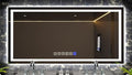 Fab Glass and Mirror LED Mirror 48x30 Inches, Led Bathroom Mirror with Lights Front and Backlit Anti-Fog Memory Brightness, Three Color Options Frameless Wall Mounted Bathroom Vanity Mirrors