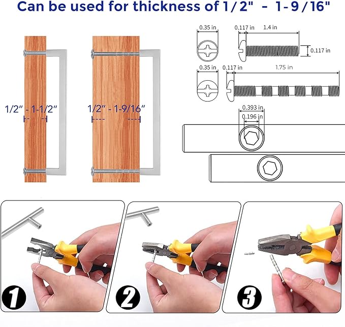 Ravinte 10 Pack 8 Inch Kitchen Square Cabinet Handles Satin Nickel Pulls Brushed Nickel Kitchen Cabinet Hardware Handles for Cupboard Drawer Pulls