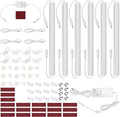 Litever Under Cabinet LED Lighting Kit, Super Bright, 6 PCS 12” Slim Light Bars, 31W 2000 Lumen, Dimmable, Plug or Wired Power Adapter, for Kitchen Cabinets Counter Shelf Workbench (Warm White 3000K)