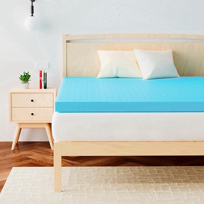 3 Inch Twin (39"x75") Memory Foam Mattress Topper, Cooling Gel Infused Mattress Pad, Soft Bed Topper for Pressure Relief Back Pain, Breathable, CertiPUR-US Certified