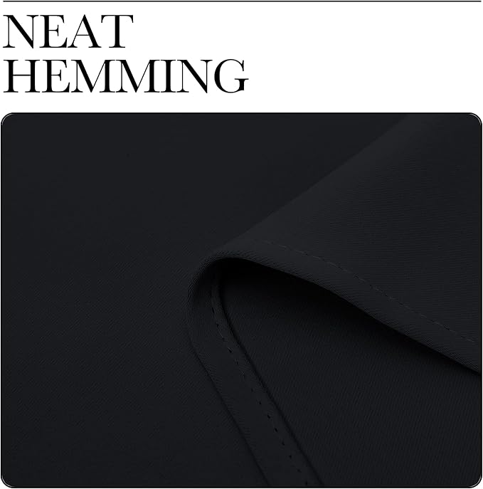 NICETOWN Patio Blackout Curtain Shades - Summer Home Decoration Thermal Insulated Grommet Blackout Draperies/Drapes for Kitchen (2 Panels, 55 inches x 96 inches, Black)