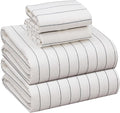RUVANTI Flannel Sheets Queen Size - 100% Cotton Double Brushed Bed Sheets, Deep Pockets 16 Inches Queen Sheet Set, All Seasons Breathable & Extra Soft - Warm & Cozy, 4 Piece, Running Dots