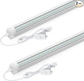 CNSUNWAY LED Shop Light 2FT, 20W 3000LM, 3000K Warm White, T8 LED Tube Lights, Ceiling and Utility Shop Lights, Linkable Light Fixture for Room, Garage, Workbench, ETL Listed (Pack of 2)