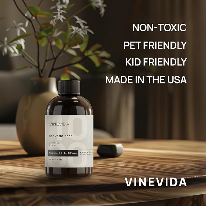 VINEVIDA [16 Fl Oz] Cashmere Fragrance Oil for Cold Air Diffusers, Essential Oils for Diffuser Oil Refill & Air Freshener Room Spray