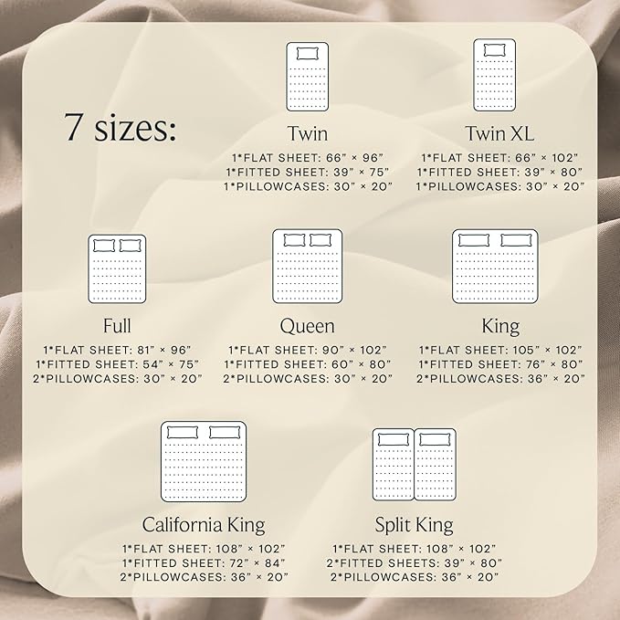 LuxClub 4 PC Full Sheet Set, Breathable Luxury Bed Sheets, Deep Pockets Wrinkle Free Cooling Bed Sheets Machine Washable Hotel Bedding Silky Soft - Light Khaki Full