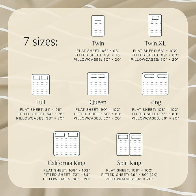 LuxClub 4 PC King Size Sheet Set Bed Sheets, Breathable Luxury Deep Pockets Wrinkle Free Cooling Sheets Machine Washable Hotel Bedding (King, Striped Cream)