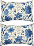 Throw Pillow Covers 31 x 47 Pillow Covers Set of 2 Couch Pillows for Living Room, Blue Throw Pillows with Invisible Zipper, Linen Accent Pillows Decorative Pillows Farmhouse Decor, Scandinavian J334