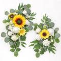 Artificial Flowers Decorations Pack of 2,Centerpieces for Wedding Reception Backdrop Decoration, Floral Decor Wall Home Entryway OutdoorDecorations (Sunflower)