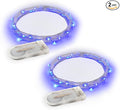 2 Sets 20 LEDs Blue Color String Lights Silver Wire Indoor and Outdoor 6.5 Feet Firefly Starry Fairy Lights Battery Powered for DIY, Christmas, Holidays, Party, Bedroom and Centerpieces