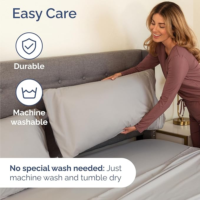 Twin Size 3 Piece Sheet Set - Comfy Breathable & Cooling Bed Sheets Set - Hotel Luxury Bedding for Women, Men, Kids, Teens, Boys & Girls - Deep Pockets, Soft and Wrinkle Free - Oeko-Tex - Light Grey