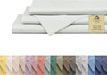Linen Home 100% Cotton Percale Sheets Queen Size, Dove Grey, Deep Pocket, 4 Pieces Set - 1 Flat, 1 Deep Pocket Fitted Sheet and 2 Pillowcases, Crisp Cool and Strong Bed Linen