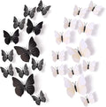 24pcs 3D Vivid Special Man-Made Lively Butterfly Art DIY Decor Wall Stickers Decals for Nursery, Bathroom, Office, 3D Crafts
