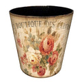 10L Wastebasket Retro Decorative Trash Can Waterproof PU Leather Wastebasket Without Lid for Kitchen, Office, Living Room, Bedroom