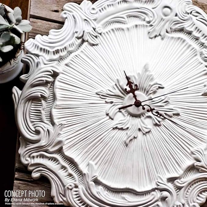 12 1/2"OD x 3 7/8"ID x 3/4"P Bradford Ceiling Medallion (Fits Canopies up to 6 5/8"), Hand-Painted Pot of Cream Crackle