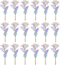 20PCS Artificial Colorful Flowers Galaxy Rose Crystal Flower Glass Rose Gifts for Wedding, Mother' s Day Memorable Days, Color A