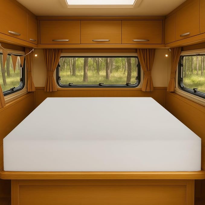 Foamma 3” x 48” x 80” Truck, Camper, RV High-Density Bunk Mattress Foam Replacement, Made in USA, Comfortable, Travel Trailer, CertiPUR-US Certified, Cover Not Included